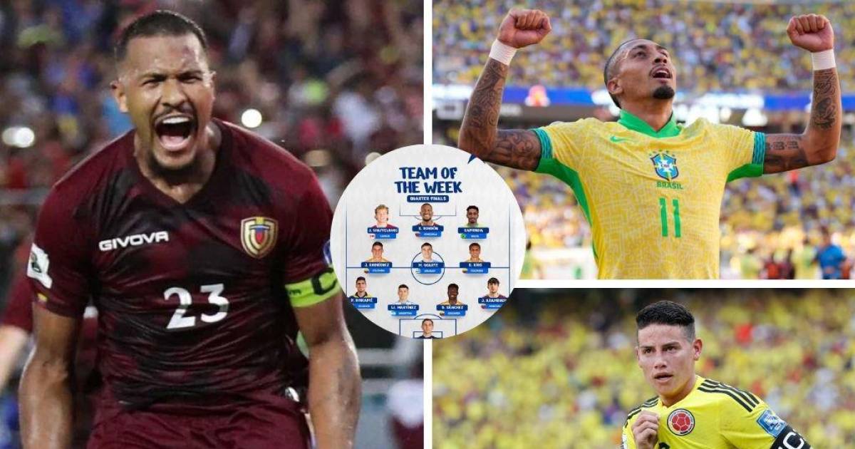 ¡Con grandes ausentes! Conmebol sorprende con el 11 ideal de los cuartos de final en la Copa América – Diez.hn