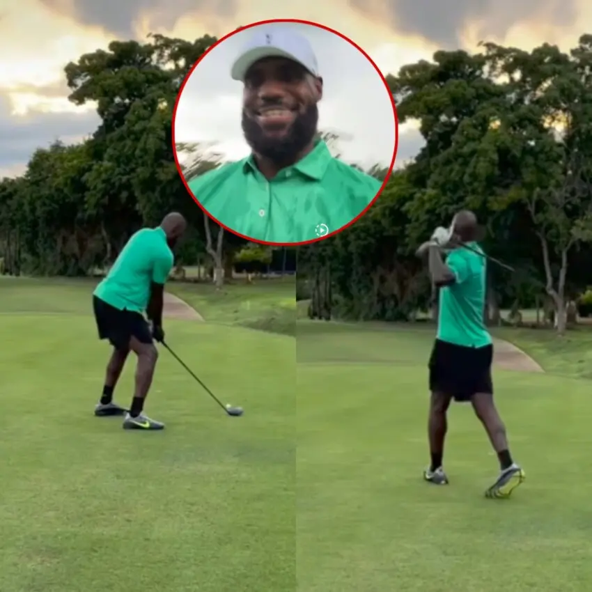 LeBron James disfruta de una jornada de golf en La Romana durante su visita al país