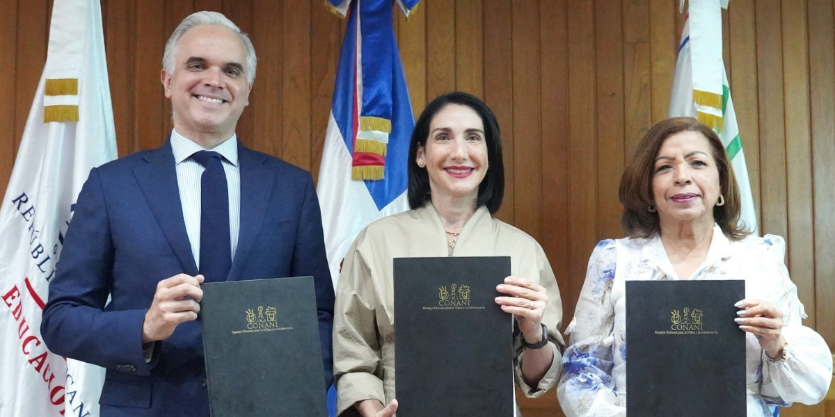 MINERD, CONANI y GANA-RD sellan alianza para fortalecer la protección y permanencia escolar de la niñez