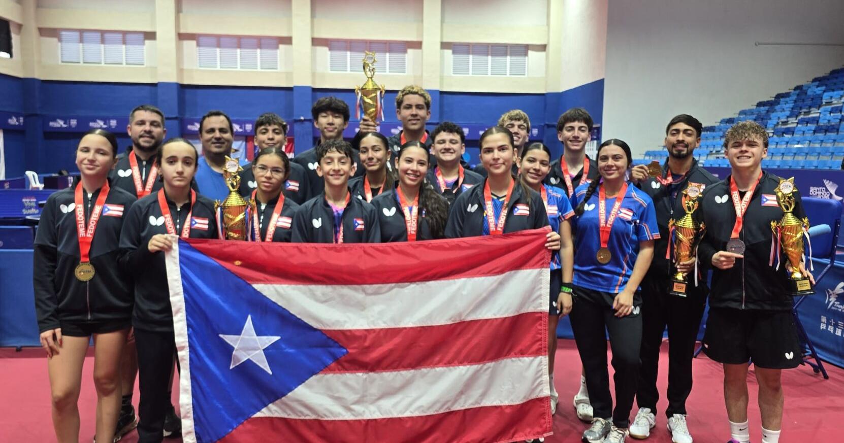 Puerto Rico arrasa en el Caribe de tenis de mesa con tres oros