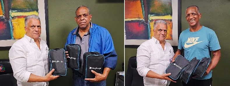 MIDEREC-Santiago entrega utilería para jugar tenis de mesa a clubes de esta ciudad