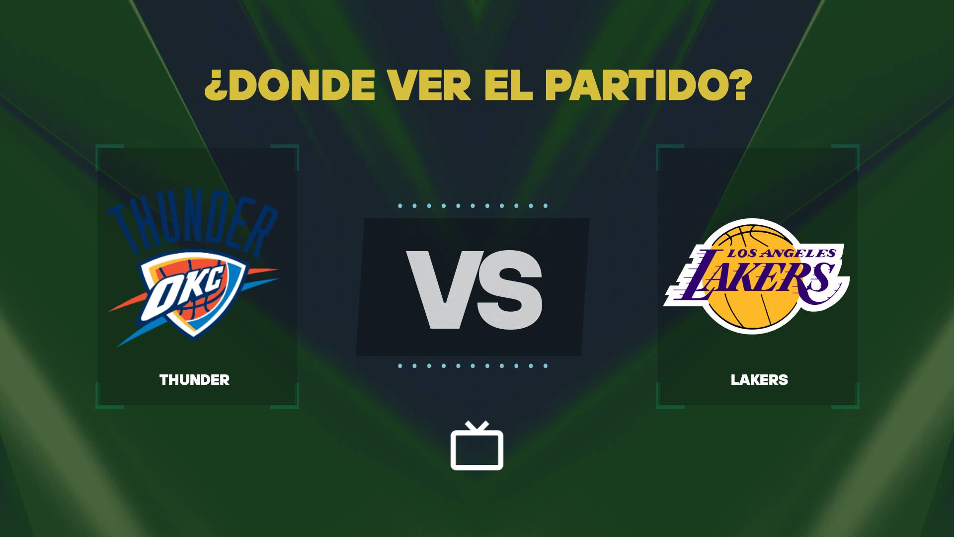 ¿Qué canal pasa Oklahoma City Thunder vs Lakers hoy: dónde ver y EN VIVO la NBA 2026