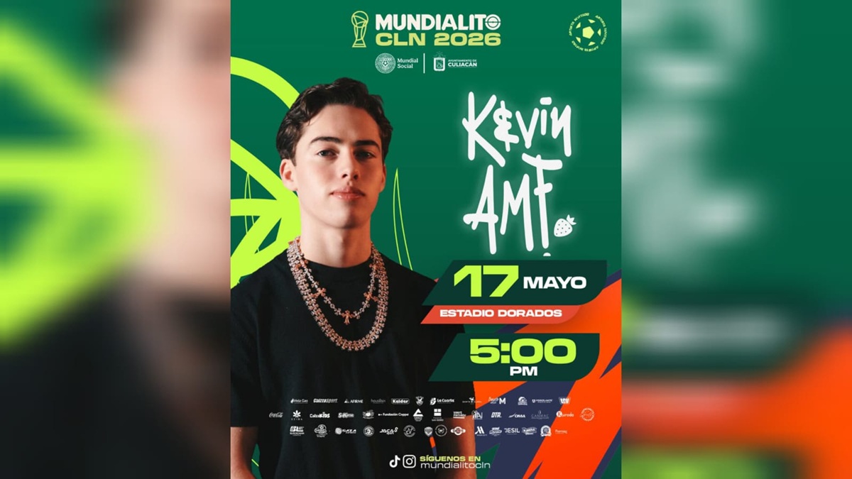Ya no será Xavi; anuncian a Kevin AMF para la inauguración del Mundialito Culiacán 2026